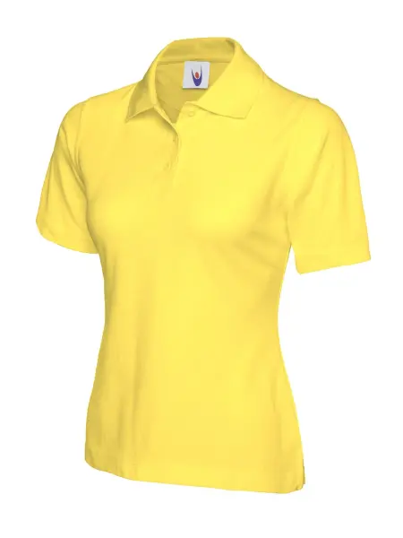 Uneek Damen Klassisches Poloshirt - 50% Polyester, 50% Baumwolle - Gelb - Größe