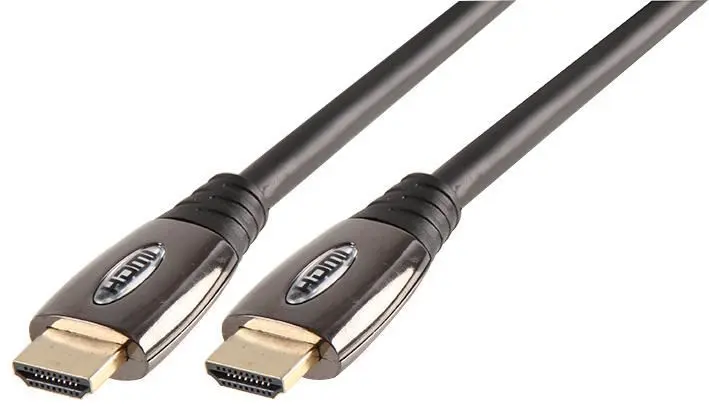 PRO SIGNAL - Câble HDMI Haute Vitesse 1m, Connecteurs Dorés Chrome, Noir