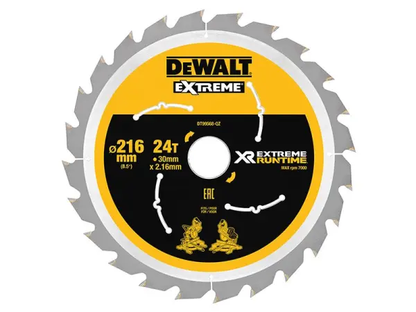 DeWalt XR FlexVolt Circular Saw Blade 216mm 24T