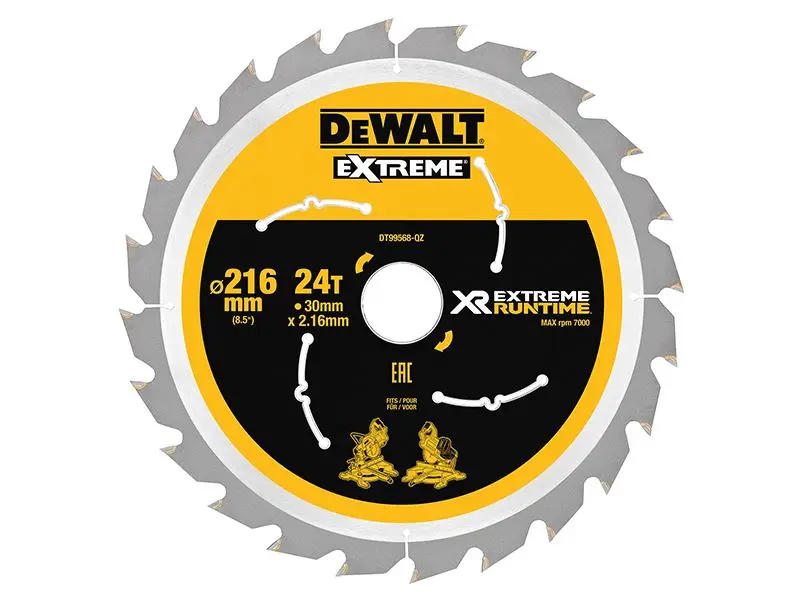 DeWalt XR FlexVolt Circular Saw Blade 216mm 24T