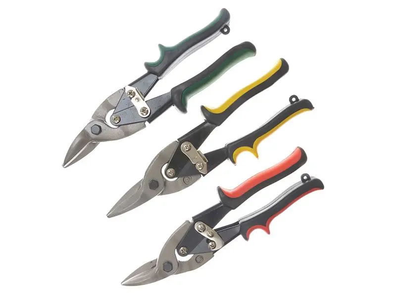 BlueSpot 3-Piece Aviation Snips Set, 250mm, Soft Grip