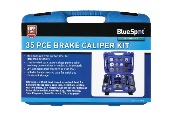 Blue Spot Tools - Set Alat Putar Balik Kaliper Brek 35 Keping