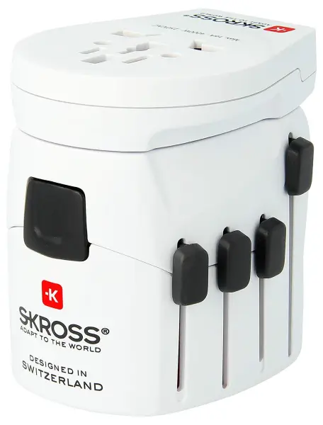 SKROSS PRO World & USB Travel Adaptor, 1x USB A, 250V, 7A