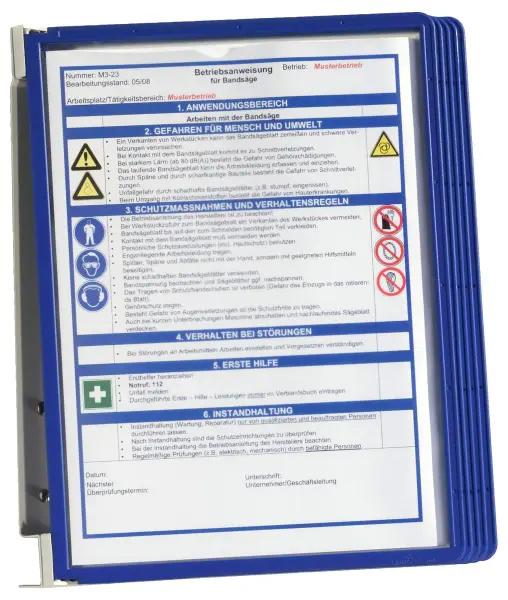 DURABLE OFFICE PRODUCTS VARIO Wall-Mounted A4 Display Panel System - Blue