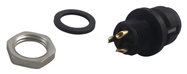 BINDER 620 Series 3-Way M8 Panel Socket