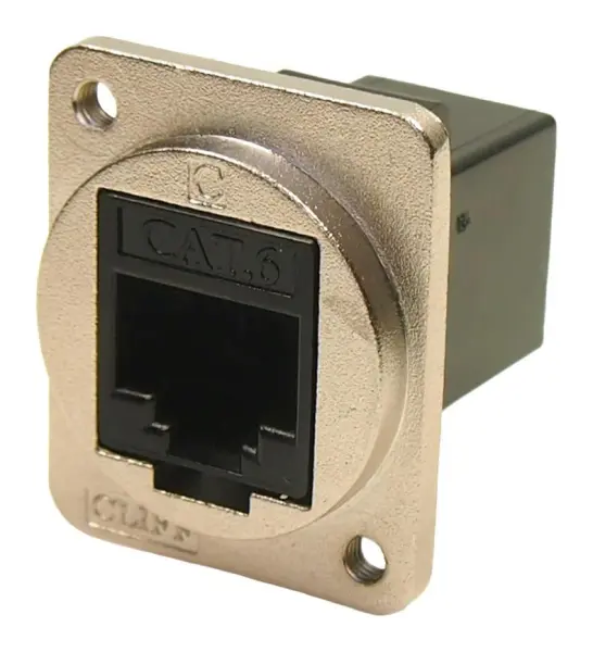 CLIFF CP30222M3 Connecteur traversant RJ45 Cat6 en métal, argenté