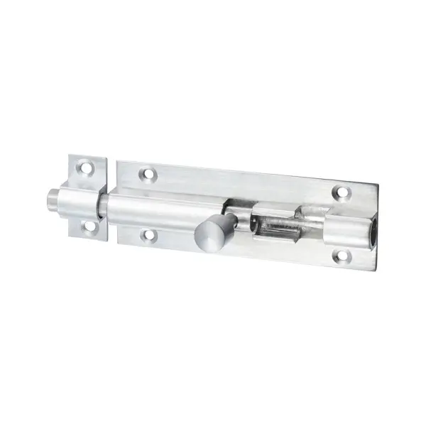 Timco Straight Barrel Bolt, Satin Chrome, 75 x 25mm