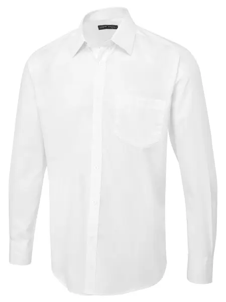 Uneek Camisa Unisex Manga Larga Popelín Blanca 65% Poliéster 35% Algodón - Tama