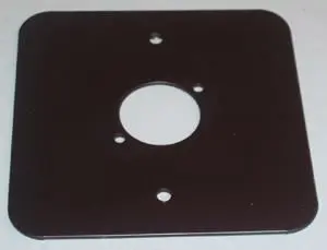 PENN ELCOM Placa de Pared Monobloque XLR/Spakon/RJ45 Negra con Bordes Redonde