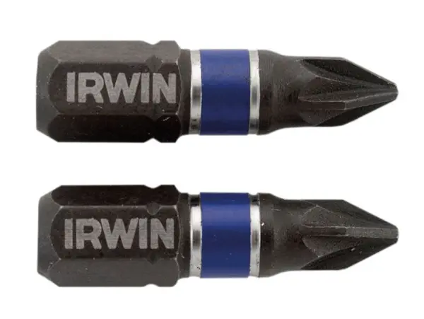 IRWIN Impact Screwdriver Bits Pozi PZ1, 25mm (Pack of 2)