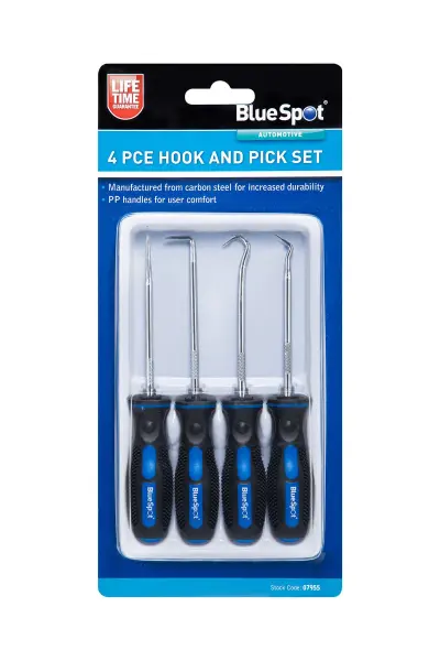 Blue Spot Tools Soft Grip Hook and Pick Set - 4 Piece