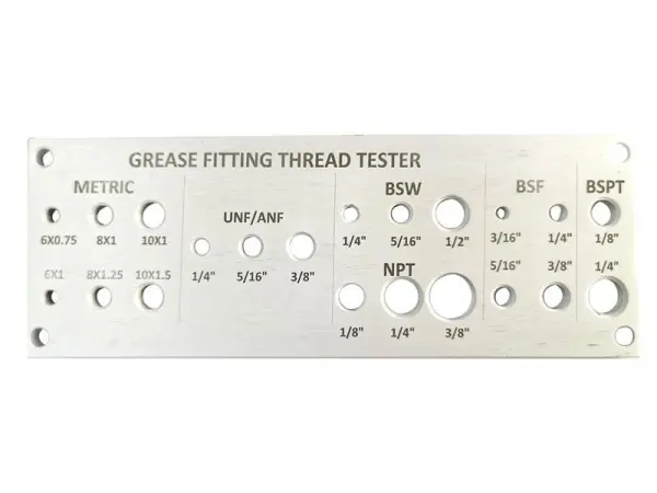 Lumatic Placa de Identificação de Rosca para Parafusos e Nipples