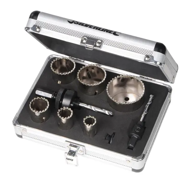Silverline Diamond Grit Holesaw Kit 11pce, 19-57mm