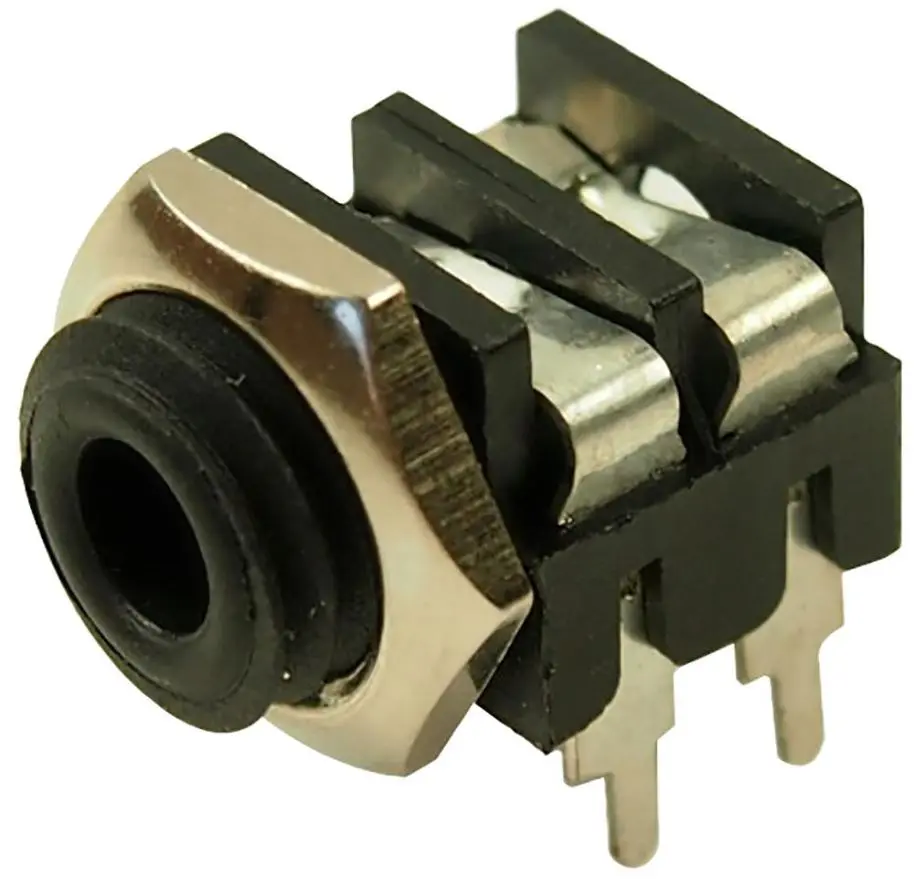 Cliff Electronic 3.5mm Mono Jack Socket, PCB Mount, Black