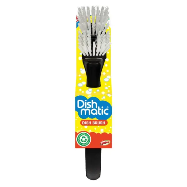 Dishmatic Eco Dish Brush with Handle, 99% Recycled Plastic