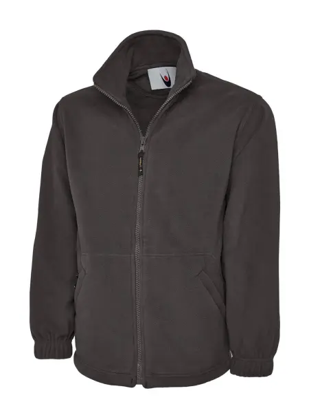 Uneek Unisex Classic Full Zip Fleece Jacket - Charcoal - Size M