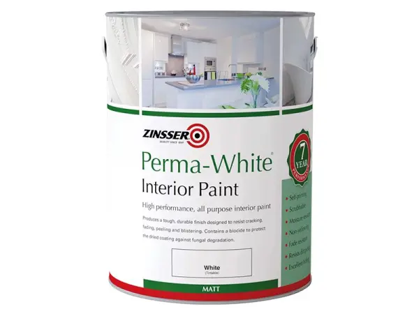 Zinsser Perma-White Interior Matt Paint, Mould-Proof, 1 Litre