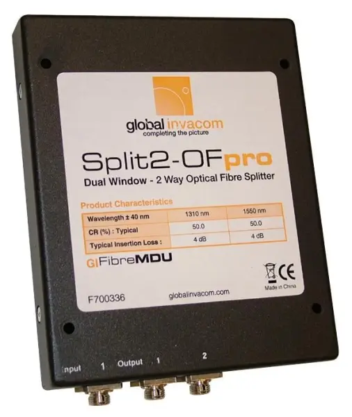 Global Communications 2-Way Optical Fibre Splitter