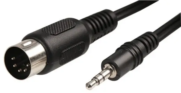 Pro Signal Cable DIN 5 Pines a Jack 3.5mm, 2m Negro