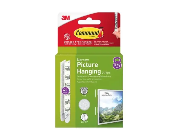 Command™ ピクチャーハンギングストリップ ナロー 4組 23g