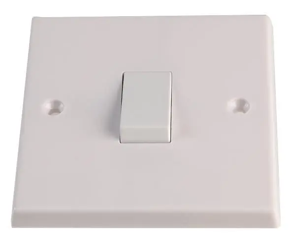 Interrupteur 2 voies 1 module Volex 10AX, Blanc