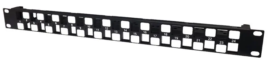 TUK 24-Port Offset Keystone Panel with Cable Management