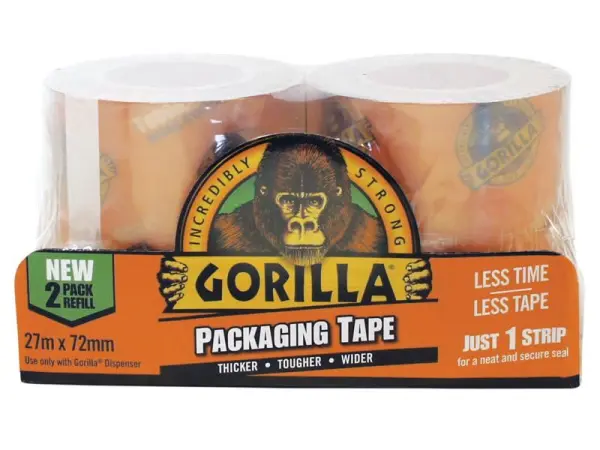 Gorilla Glue - Ταινία Συσκευασίας Αναπλήρωσης, 72mm x 27m (Συσκευασία 2 τεμ.)