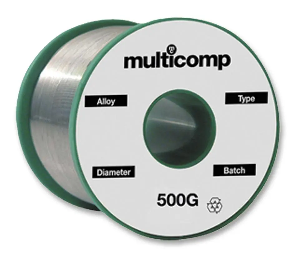 Multicomp Lead-Free Solder Wire, 0.7mm, 227°C, 500g