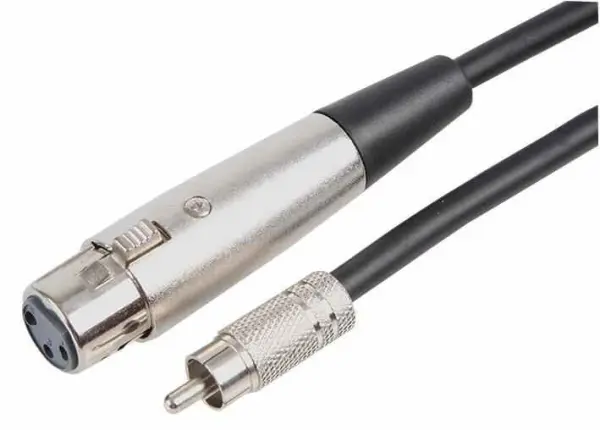 Pro Signal 3-Pin XLR Female to Phono (RCA) Male Lead, 3m Black
