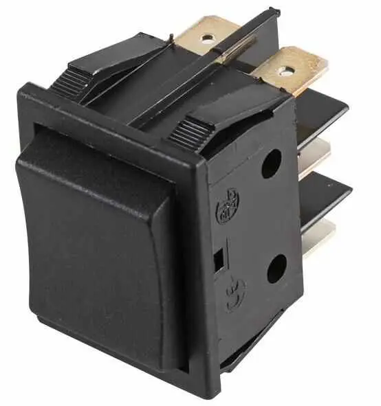 MOLVENO 雙刀雙擲 (DPDT) 搖桿開關 中斷式 無燈 黑色