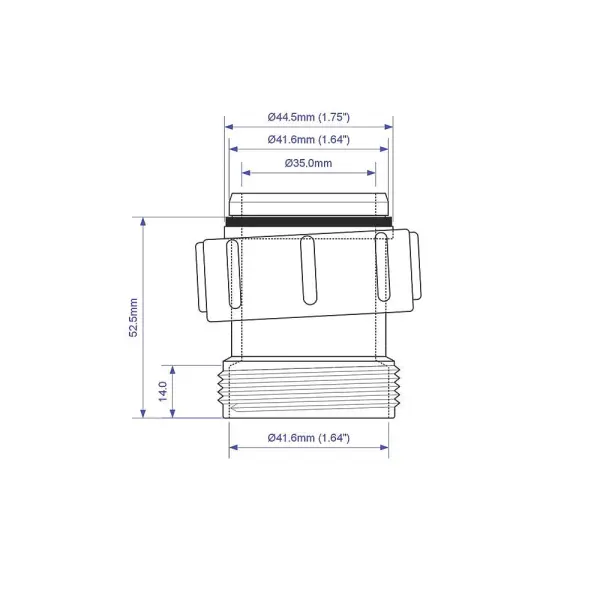 McAlpine Złączka prosta BSP T12A-2, biała, 40mm x 50mm