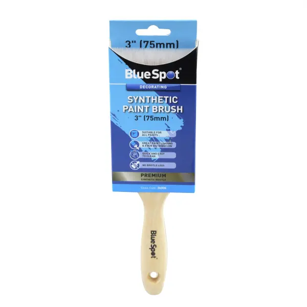 Blue Spot Tools Syntetický štětec 75mm s dřevěnou rukojetí