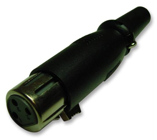 Pro Signal XLR Socket Connector, 3-Pin, Black