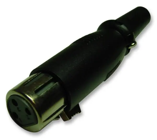 Pro Signal XLR Socket Connector, 3-Pin, Black