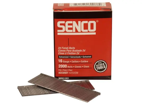 Senco Galvanised Straight Brad Nails 16G x 63mm (2000 Pack)