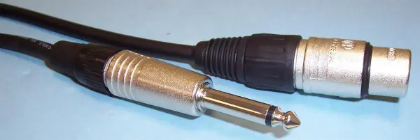 VDC Neutrik 6.35mm Mono Jack to XLR Lead, 5m Black