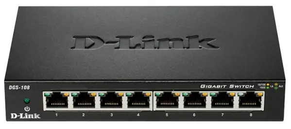 D-LINK 8 Θύρες Fast Ethernet Απλός Επιτραπέζιος Διακόπτης