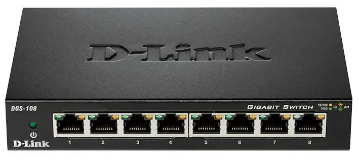 D-LINK 8-Poorts Fast Ethernet Onbeheerde Desktop Switch