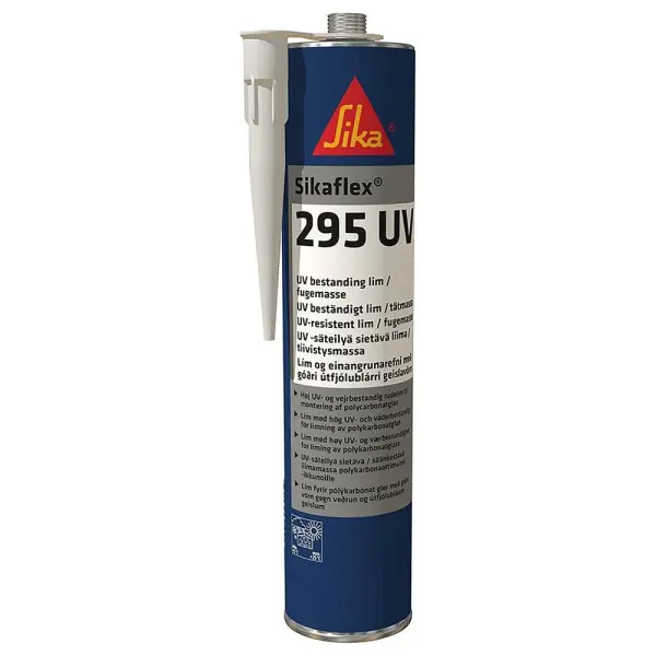Sikaflex 295 UV Resistant Glazing Adhesive & Exterior Sealant, Black, 300ml