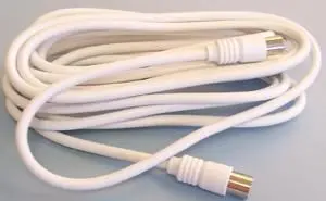 Pro Signal - Câble antenne TV, Fiche coaxiale à Prise, 4m, Blanc