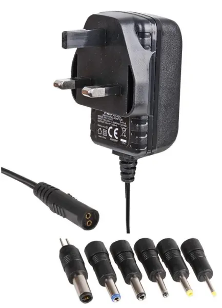 Bloc d'alimentation PRO ELEC 12V 7.5W avec 6 embouts