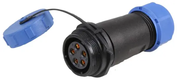 PRO ELEC - Runder Gewindesteckverbinder Inline-Buchse, 5-polig, 7-12mm, IP68