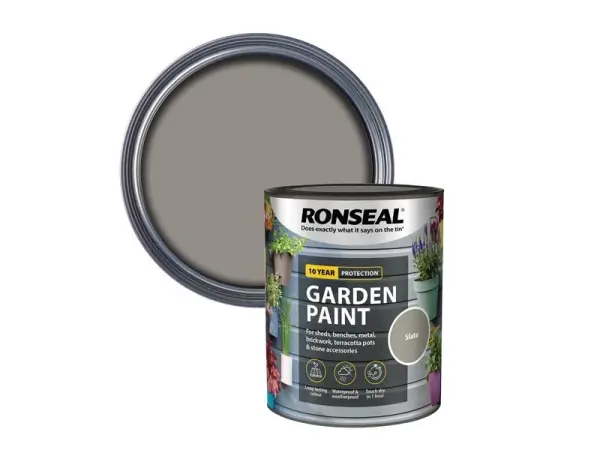 Ronseal Tinta para Jardim Cinza Ardósia, 750ml