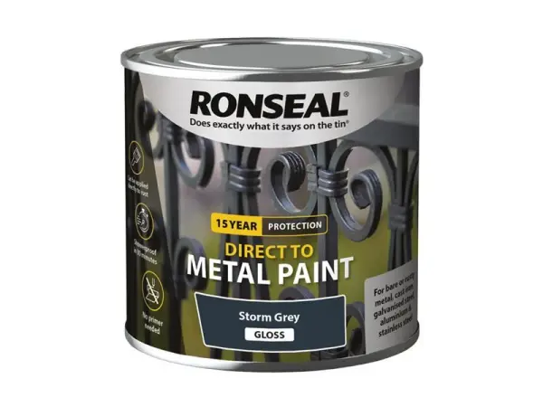 Ronseal Cat Logam Terus - Storm Grey Gloss 250ml