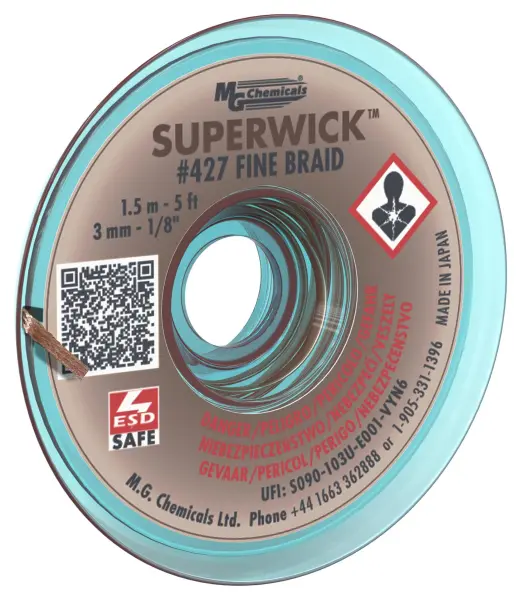 MG Chemicals Super Wick Fine Desoldering Braid - 3mm x 1.5m