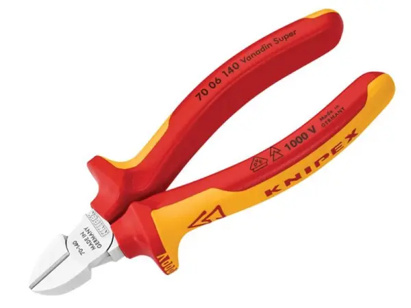 Knipex חותכי אלכסון 140 מ״מ מבודדים VDE לעבודות חשמל