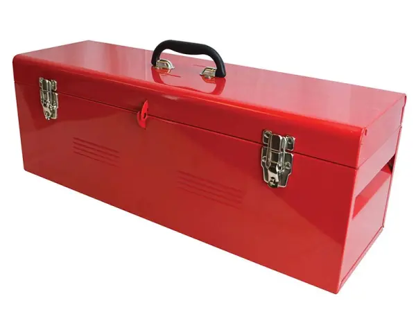 Faithfull Heavy-Duty Steel Toolbox with Tote Tray, 26 Inch