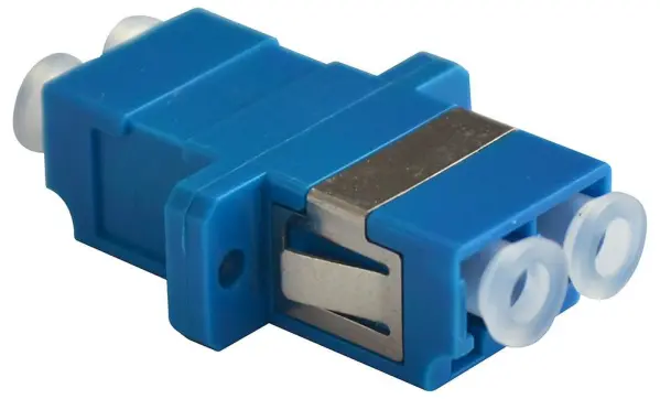 Single Mode Fibre Optical Duplex LC UPC Socket Coupler Adaptor, Blue