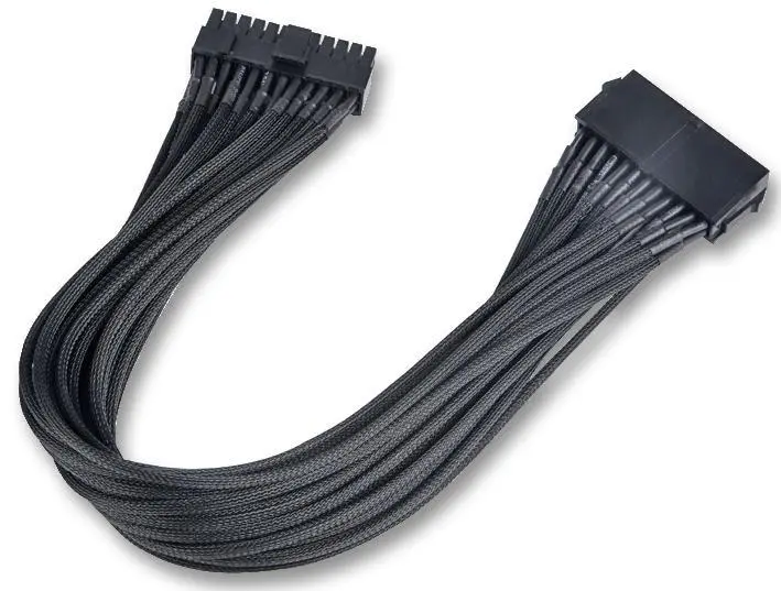AKASA Cable de Extensión ATX 24 Pines, 40cm, Negro