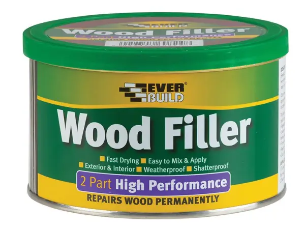 Everbuild Sika 2-Part High-Performance Wood Filler, Light Stainable, 1.4kg